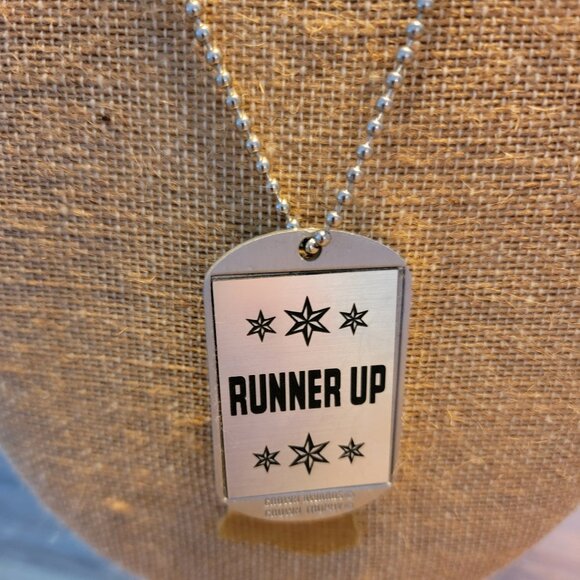 Silver Runner Up Medallion Necklace - Picture 1 of 8